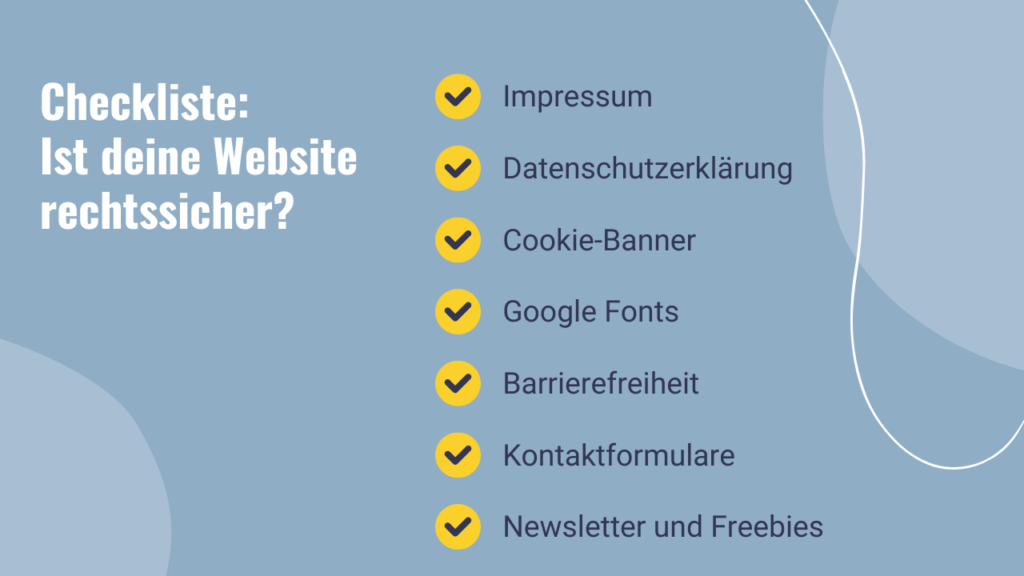 Checkliste für eine rechtssichere Website